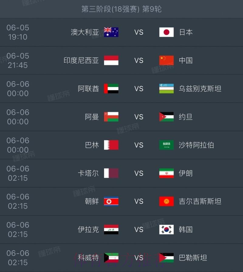 世界杯每日赛程一览 世界杯每日赛程一览